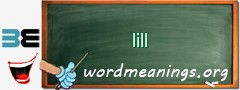 WordMeaning blackboard for lill